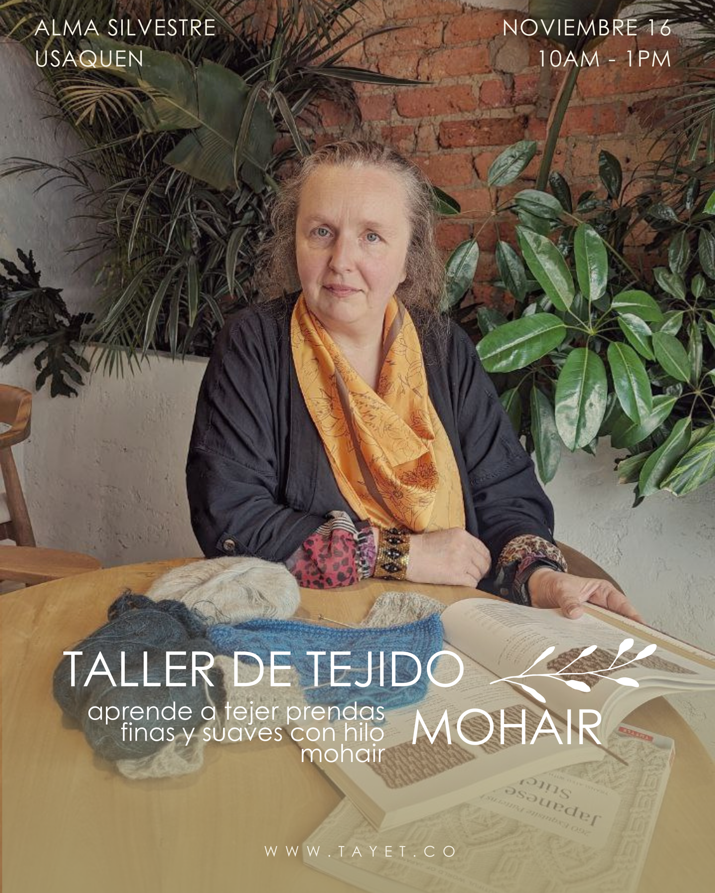 TALLER DE TEJIDO A CROCHÉ CON MOHAIR: Crea Prendas Finas y Atemporales