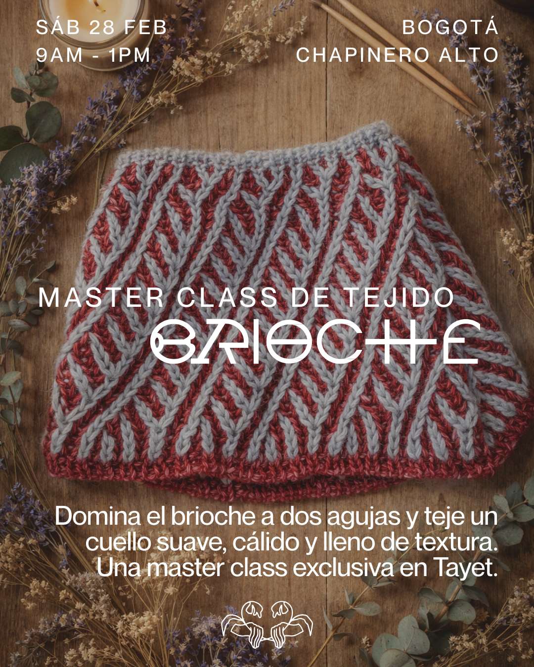 Taller de Tejido Brioche · Cuello Cálido y Suave