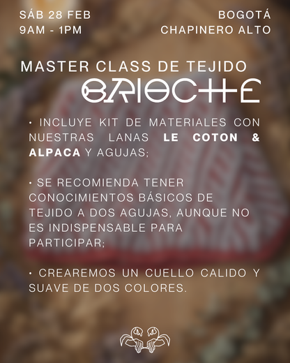 Taller de Tejido Brioche · Cuello Cálido y Suave
