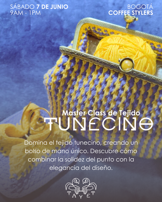 MASTER CLASS TEJIDO TUNECINO: Domina el tejido tunecino creando un bolso de mano único
