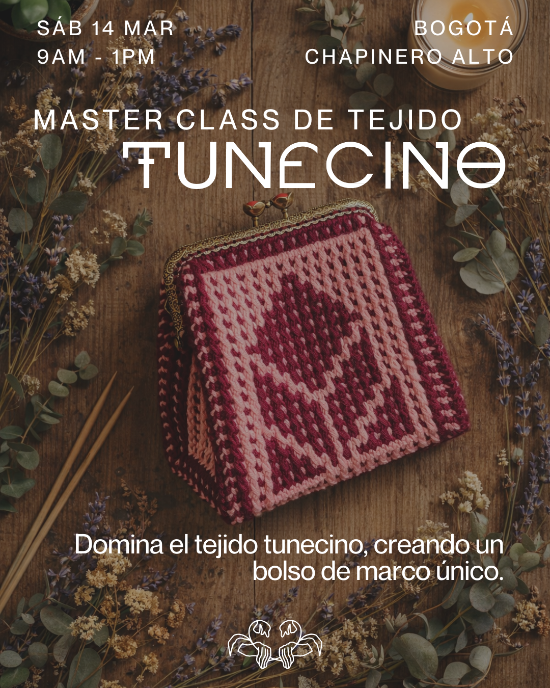 Master Class de Tejido Tunecino · Bolso de Mano