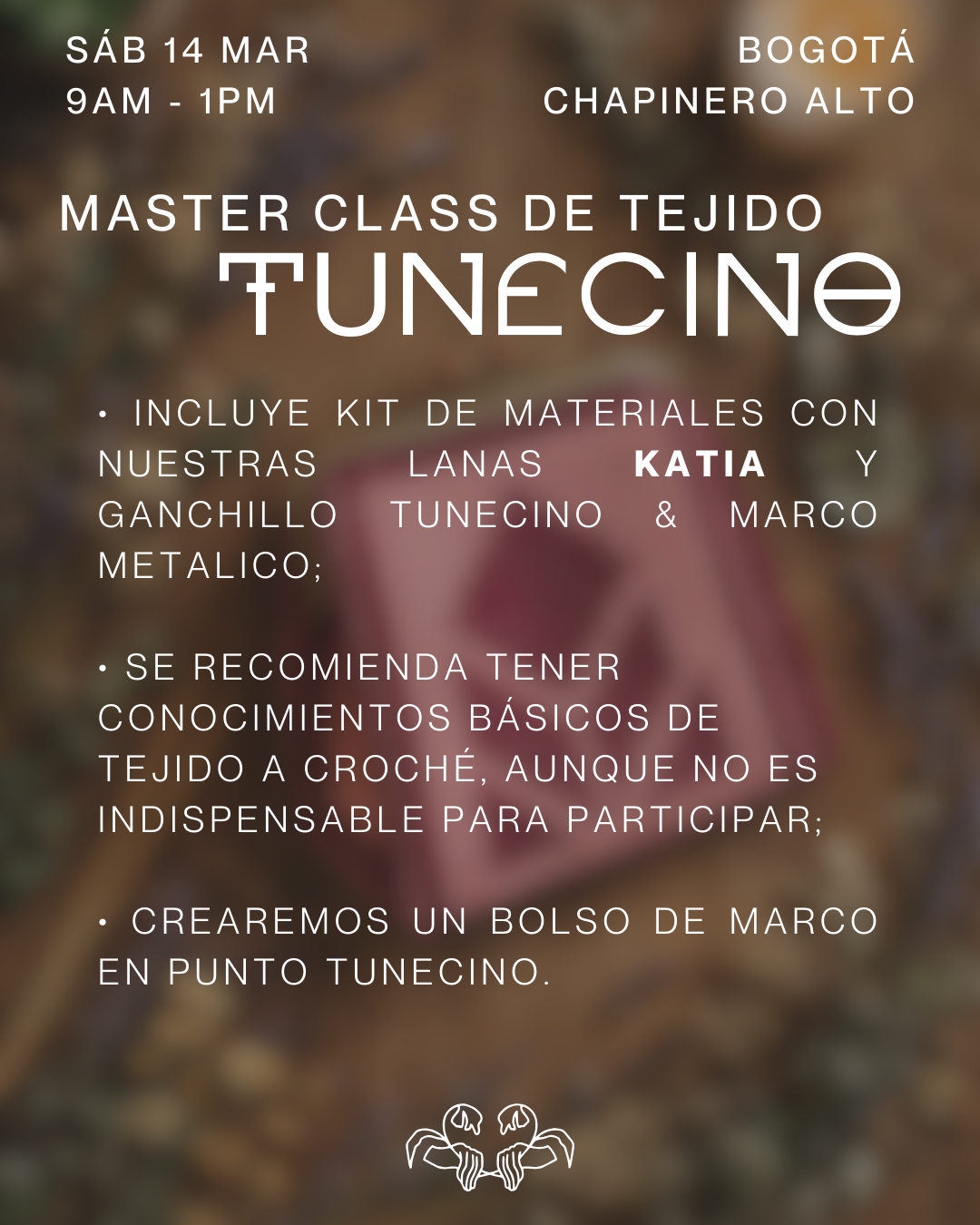 Master Class de Tejido Tunecino · Bolso de Mano
