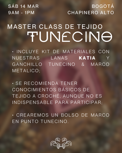 Master Class de Tejido Tunecino · Bolso de Mano